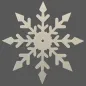 Preview: Symmetrical white-colored snowflake with six main branches and fine details, perfect for eco-conscious holiday decor or crafting