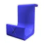 Preview: 3D printed Xbox Series X controller holder RePlay Stand by anyprint3d in blue with embossed X-logo for snapping onto the console.