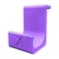 Preview: 3D printed Xbox Series X controller holder RePlay Stand by anyprint3d in purple with embossed X-logo for snapping onto the console.