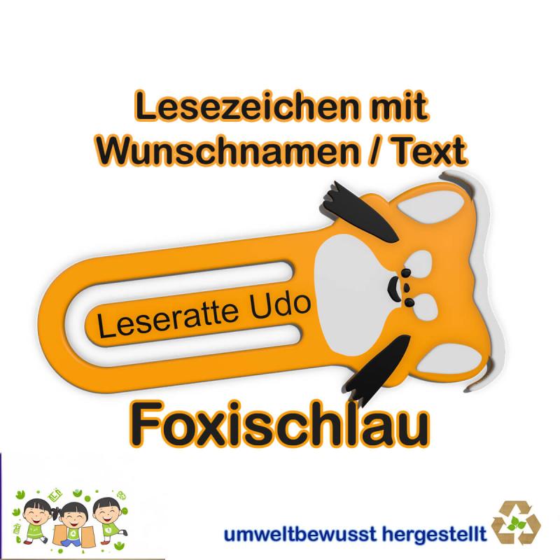 Lesezeichen mit persönlichem Text-Fuchs