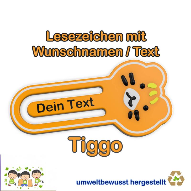 Bookmark with personal text tiger