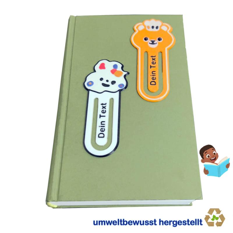 Bookmark with text motif  Cloud and Fox