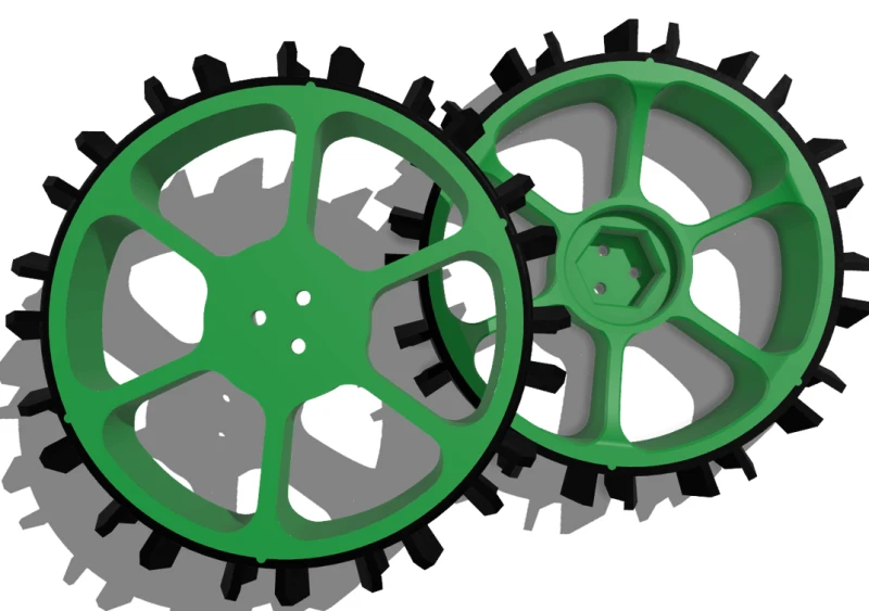 Drive wheel for Gardena lawn mowers in green
