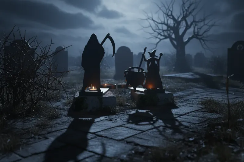 Gruselige Teelicht-Deko aus recyceltem Kunststoff Gruselige Teelicht-Deko aus recyceltem Kunststoff