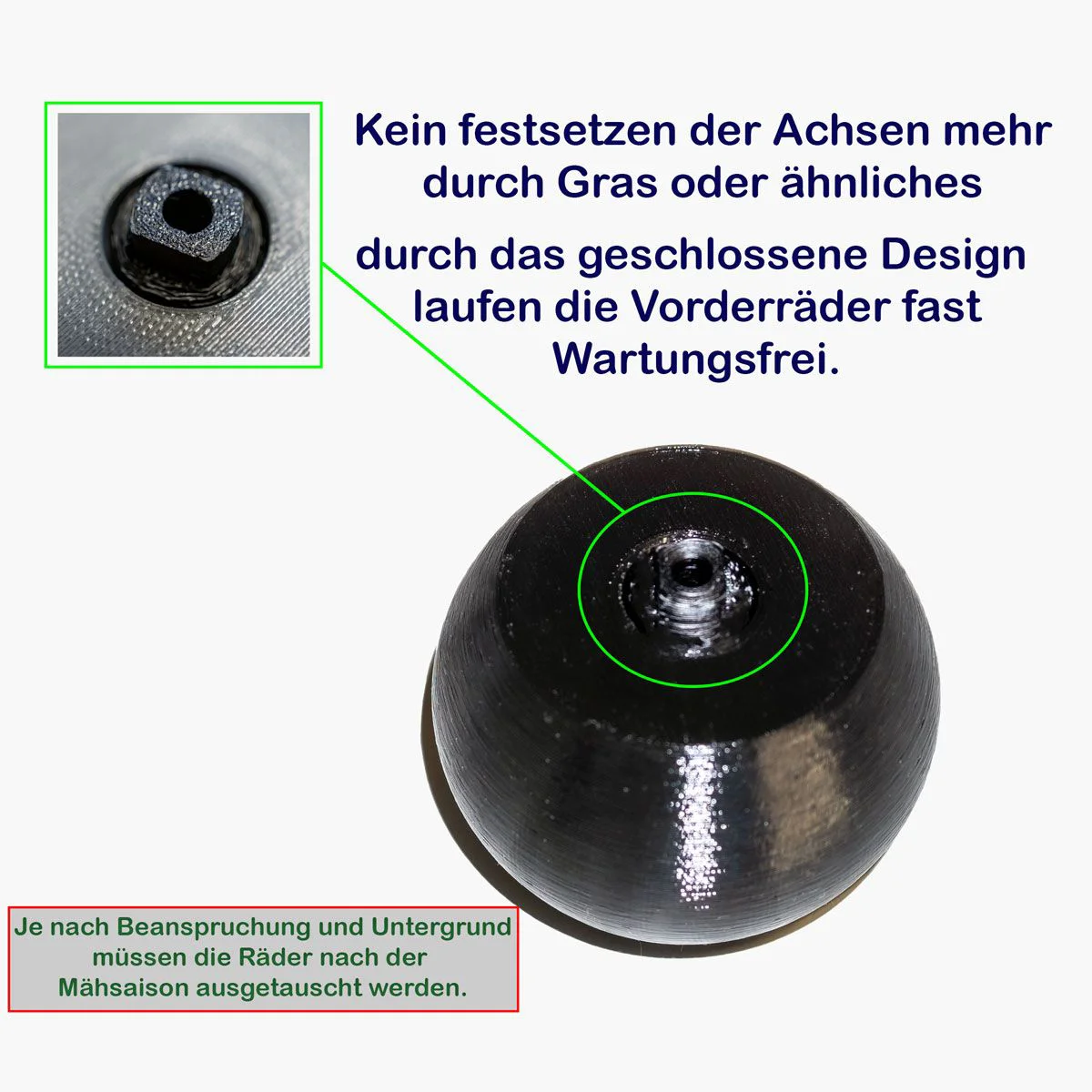 2x Ersatz Vorderrad Passend Für Bosch Indego 300 350 400 500 700 Lenkrolle
