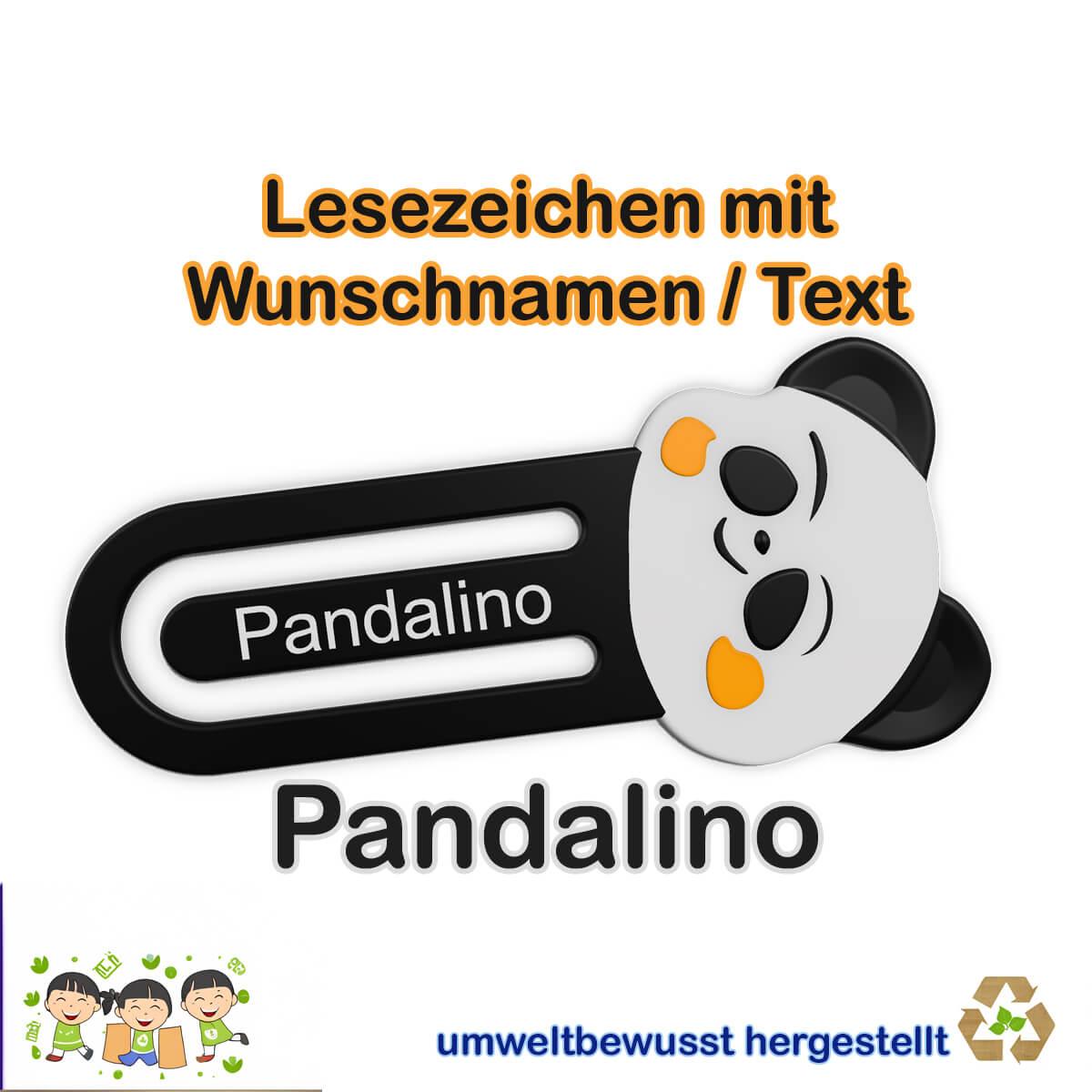 Bookmark with personal text-Panda