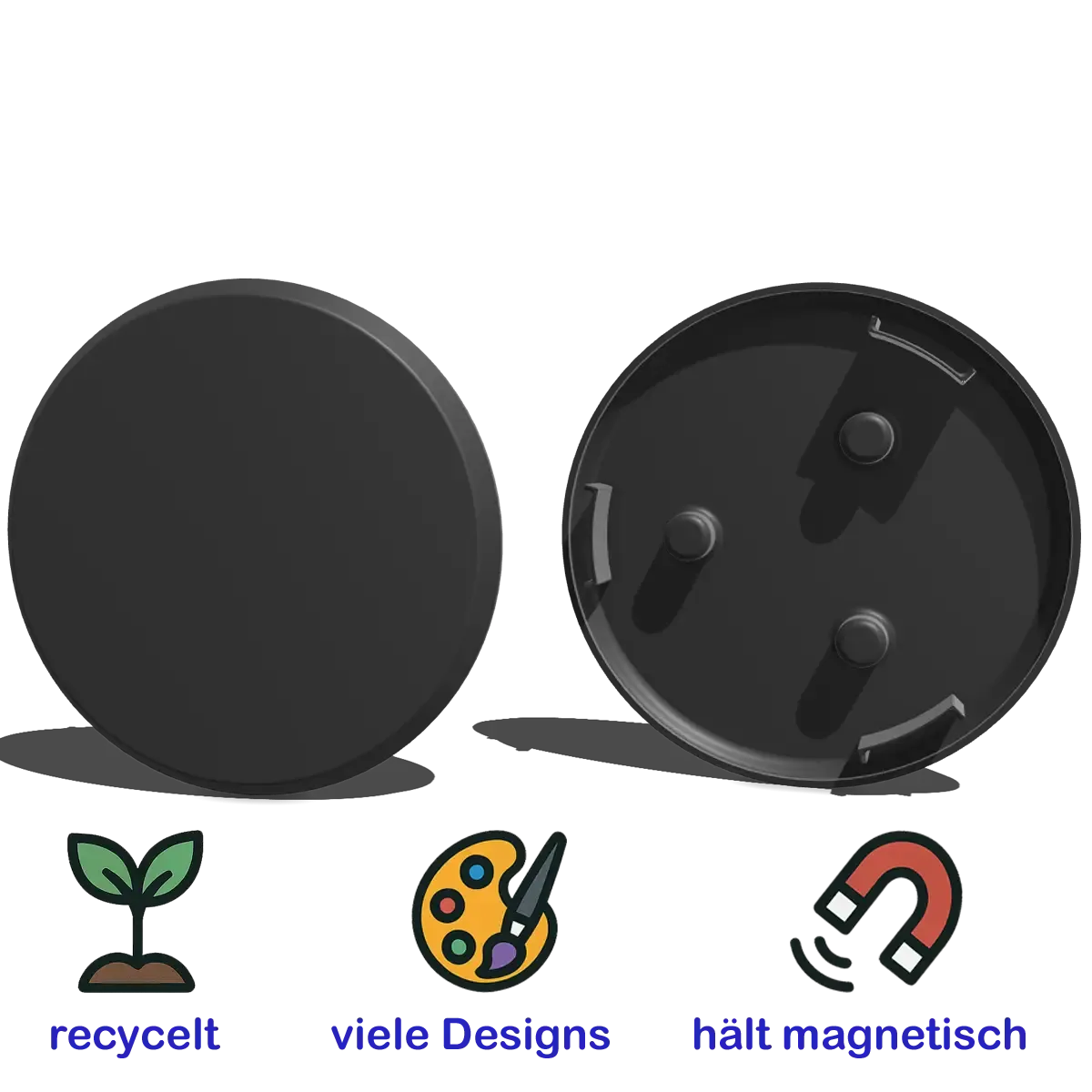 magnetische Radkappe „schwarz“ für den Ecovacs GX GOAT