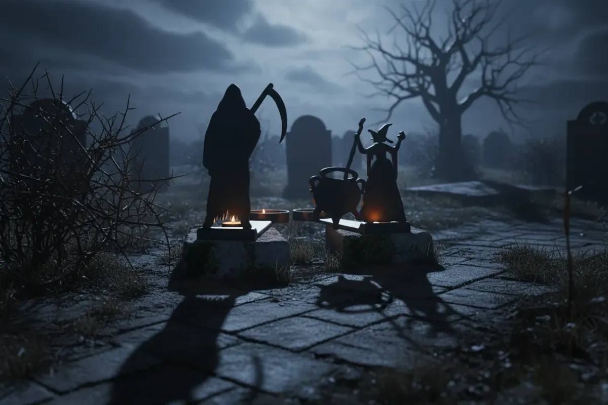 Gruselige Teelicht-Deko aus recyceltem Kunststoff Gruselige Teelicht-Deko aus recyceltem Kunststoff