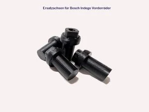 Replacement axles for Bosch Indego front wheels from anyprint3d.de durable thanks to rTitan