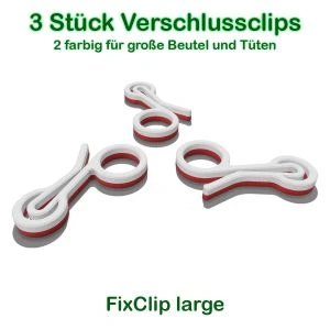 fix clips 3 er set für grosse große tüten und beutel
