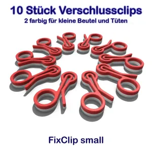 10er Set 2-farbige Verschlussclips für kleine Tüten