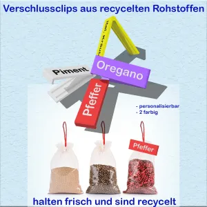 5er Set Verschlussclips für Gewürze